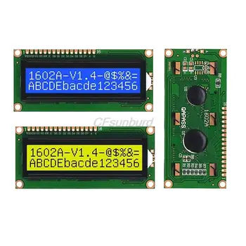Модул LCD1602 1602 Синьо Зелен екран 16x2 символьныйЖКдисплей Модул HD44780 Контролер синечерный светлина с желтозеленым
