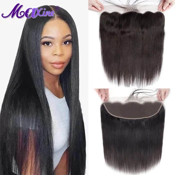 13 × 4 Прозрачен дантелен челен преки 100% човешка коса, бразилски косата 8-24 инча, човешка коса, за жени, Maxine Hair