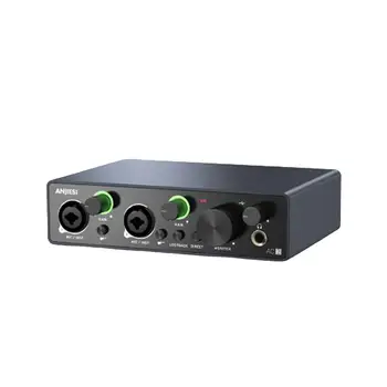 Аудиоинтерфейс за USB преносимо студийно качество Plug and Play, ниска закъснение за стрийминг, подкастинг, вокалист, китарист, podcaster