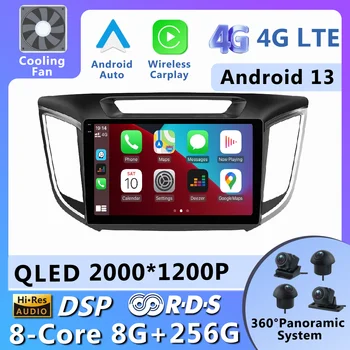 Android13 За Hyundai Creta ix25 2015-2019 Автомобилното Радио Стерео Мултимедия Безжичен Carplay Android Автоматична Навигация за Автомобил, GPS 4G DSP