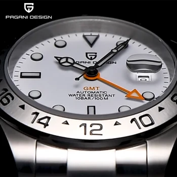 PAGANI Design 2023 GMT Автоматично мъжки механични ръчни часовника 42 мм сапфировые водоустойчив часовник Pilot Classic Luxuy от неръждаема стомана