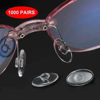 1000 чифта/лот, прозрачна силиконова въздушна възглавница за очила, меки носа облицовка на очила, удобни без хлъзгане
