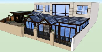 Модерен дизайн, събиране на къща от алуминий, стъкло, солариум от алуминий, стъкло за градина, офис, СПА център, домашен солариум