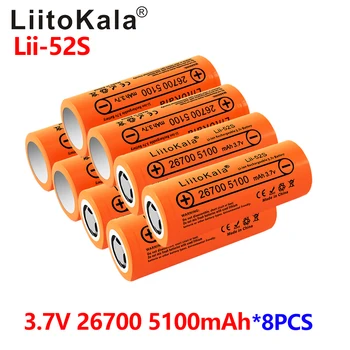8 бр. LiitoKala Lii-52S 3,7 В 26700 5200 mah Литиево-йонна Акумулаторна Батерия За Led Фенерче Литиево-йонна Батерия