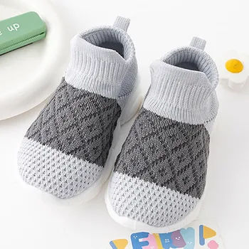 Детски обувки, модни дишащи маратонки с дебела подметка, детски обувки за бебета, окото детски обувки от цели материал, обувки за бебета подметка