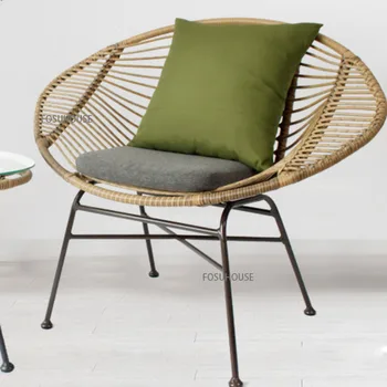 Модерен дом ротанговый стол за тераси, една проста комбинация от три части за почивка, градинска мебел, плажен стол, градински столове за престой в семейството