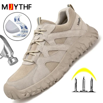Нова работна защитни обувки, мъжки маратонки със защита от удар и пробождане, дишаща мрежа защитни обувки, работни обувки, Неразрушаемые