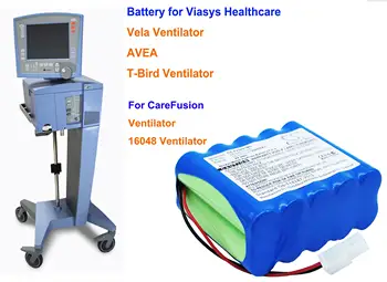Батерия GreenBattey 3500 mah апарат за изкуствена вентилация на белите дробове Viasys Healthcare Vela, AVEA, T-Bird, апарат За изкуствена вентилация на белите дробове CareFusion, 16048