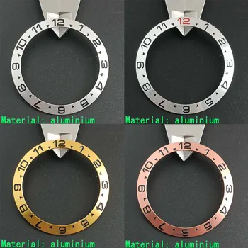 38 mm Керамичен алуминиев bezel-части за мъжки часовници Часовници заместват аксесоари Watchsuper Bezel за часа-поставяне