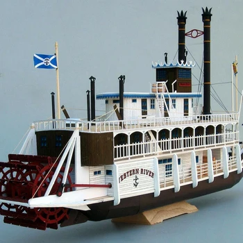 Нов набор от 3D хартиени модели парна весельной лодки САЩ в мащаб 1:100, Мисисипи