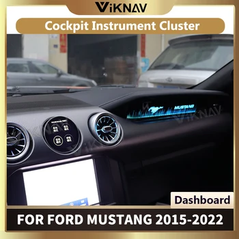 За Ford Mustang 2015-2022 Цифров инструментално табло LCD Виртуална панел на арматурното табло в кабината за измерване на Скоростта мултимедиен плеър виртуален