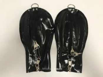 Латексови ръкавици за свързване с топка, ръчно изработени, къси гумени Ръкавици с запирающейся цип