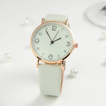 2022 Качествени Млади луксозни Класически кварцови часовници за жени, Бизнес часовници с кожена гривната за дропшиппинга