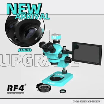 RF4 Тринокулярный HD Микроскоп 7-50X С постоянното увеличаване на 2K Фотоапарат 10.1-Инчов Монитор За Ремонт на електронни печатни платки RF7050TV-2KC2-S010
