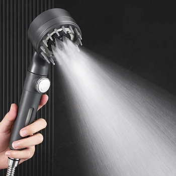 4 режима на Ръчен душ-глави, ръчен душ глава с високо налягане, Водосберегающие домакински аксесоари за дома, Аксесоари за баня