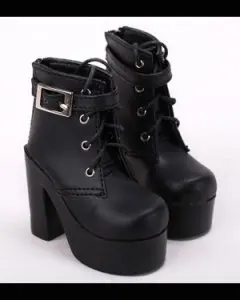 1/3 1/4 Дамски обувки за момичета SD ОРБ DOD BJD MSD dollfie от изкуствена кожа в Черно, Бяло на цвят с висок ток YG361