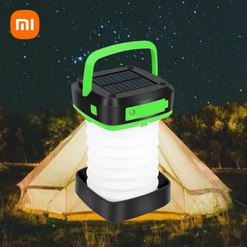 Акумулаторна лампа Xiaomi USB Solar LED Къмпинг Light за работа на открито палатки, Преносими светлини, аварийно осветление за барбекю, разходки и туризъм