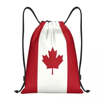 Обичай Флаг на Канада Чанта от съвсем малък за Пазаруване Раници за Йога Женски Патриотични Мъжки Спортни Чанти За Фитнес зала