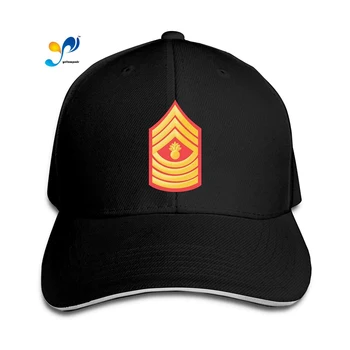 Бейзболна шапка на Moto Gp За Мъже И Жени, U. S. M. C E-9 Master Gunnery Sergeant С ЧЕРВЕНО Златен Шевроном, Vinyl Шапка, Мъжки Памучен Класическа
