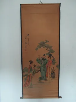 Картина за декорация на стените у дома, китайска старата хартиена снимка в формата на свитъци, фигура Бан тиен шоу 