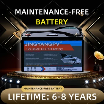 НОВ 12v 200AH 100AH Вградена Батерия BMS 100% Капацитет Lifepo4 За Инвертор на АВТОБУСА EV Golf Cart Микробуси Cell