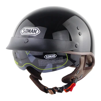 Нов мотоциклет шлем Casco Casque Мото Ретро-каски с Вътрешен сенника SM202