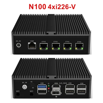 Защитната стена е Софтуер Рутер в n100 J6413 N5105 4x Intel i225 i226 2.5 G LAN NVMe Безвентиляторный мини-КОМПЮТЪР HDMI2.0 DP ESXi Proxmox Домашен Сървър