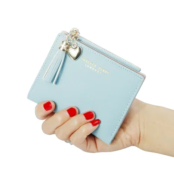 Нов женски мини чантата си, сладък студентски висулка с пискюл, кратък чантата си, trend малък модерен портфейл, чанта, дамска чанта за карти