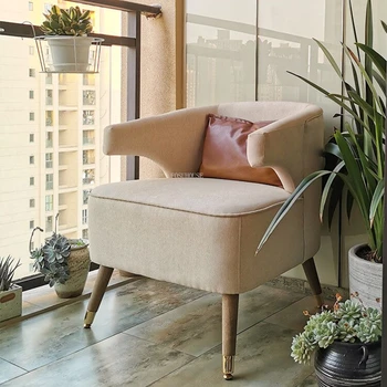 Столове за дневна от масивно дърво в скандинавски стил, прост, модерен едноспален диван, стол за спалня, Балкон, Мързелив стол, Мебели за дома sillas