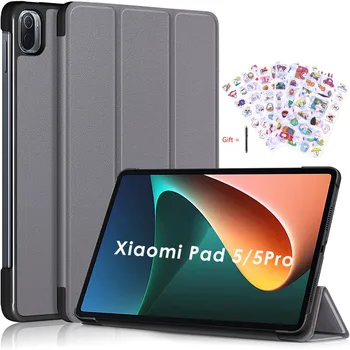 Калъф за Xiaomi Pad 5/Pad 5 Pro 11 инча 2021 Тънък таблет Кожен калъф със стойка Защитния магнитен калъф Smart Folio Cover