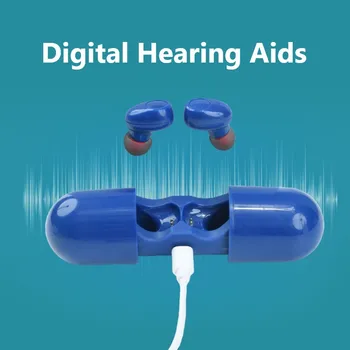 Слухови апарати Нищо, ушите Глухота, по-Възрастните хора, изцяло цифров слухов апарат, мини-Невидим Усилвател на звука на Вътрешното Ухо, Безжичен Зареждане