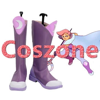She-Ra Princess of Power Мерцающая лилави обувки за cosplay, Обувки, Аксесоари за карнавални костюми за Хелоуин