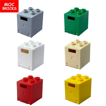 MOC Bricks Пощенски кутии Контейнери, съвместими с 2x2x2, се Събират частици, 4345 4346 градивни елементи, детайли