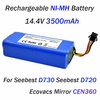 14,4 v 3500 mah NI-MH Батерия За Seebest D730 Seebest D720 Ecovacs Mirror CEN360 резервни Части За Робот-Прахосмукачка