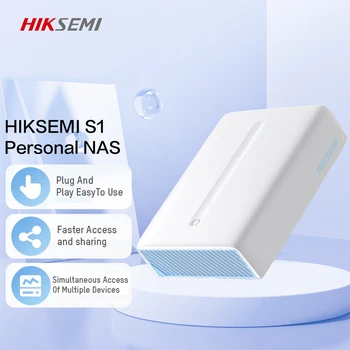 Сървър за съхранение на данни Hiksemi NAS S1, свързан към мрежата за споделяне на частен облак, за домашна подкрепа на HDD/SSD 2,5/3,5 инча, 12 TB, Макс.