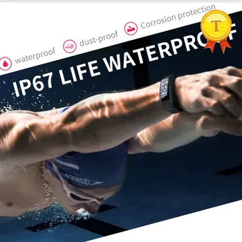 IP67 водоустойчив спортен смарт гривна за наблюдение на сърдечния ритъм на монитора на сън напомняне съобщения фитнес тракер smartband