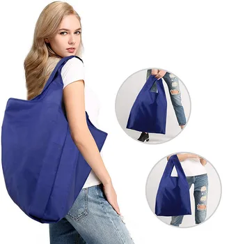 5 бр. сгъваеми удобни чанти за пазаруване на торби за многократна употреба-тоут за рециклиране Чанта за съхранение на продукти, Полезни плажни чанти