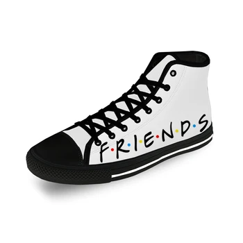 Приятели, високи маратонки с 3D принтом, мъжки, женски, за юноши, за телевизионно шоу, ежедневни обувки, парусиновые обувки, дишаща лека обувки