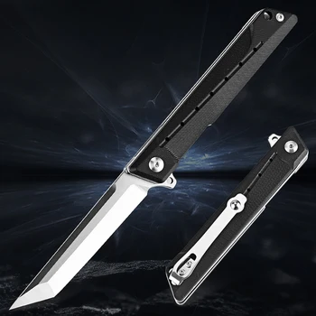 Открит Сгъваем Нож D2 Със Стоманени Остриета Джобни Ножове G10 Дръжката на Ножа Силна За Оцеляване в Къмпинг Туристически Ножове EDC Инструменти с Клипс