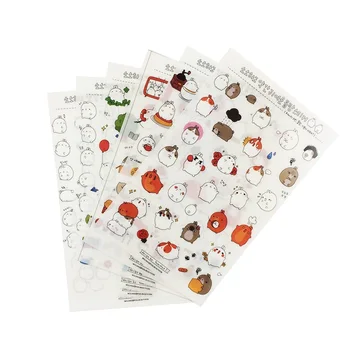 6 листа прекрасни анимационни стикери от PVC, украса за детската млечна стена, Телефонен указател, Многофункционални Етикети за Scrapbooking