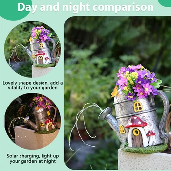 Креативен слънчева светлина, декоративна висулка от смола, гърне за сочни цветя perfekt-лампа за външно осветление, украса за подаръци