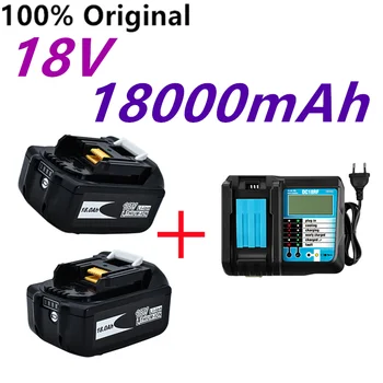 Оригинален За Makita 18V 18000mAh 18.0 Ah Акумулаторна Батерия Електроинструменти с led литиево-йонна батерия Заместител на LXT BL1860B BL1860 BL1850
