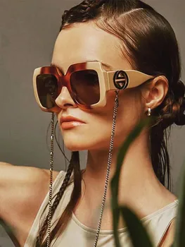 Тенденцията унисекс слънчеви очила за жени и мъже, Модни Уникални метални орнаменти в рамки, Слънчеви очила 2023, ежедневни градинска облекло