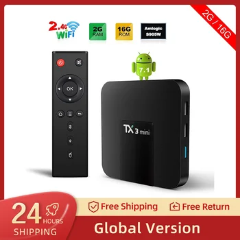 Tx3 мини Android телеприставка Amlogic s905w TV box 2 + 16g 4K HD мрежов плейър 2,4 G Wi-Fi интернет ТЕЛЕВИЗИОННИ приемници мултимедиен плейър