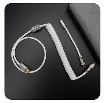 Открий GeekCable Ръчно Конфигуриране Механичен кабел Клавиатура USB Спирален кабел за предаване на Данни Новак