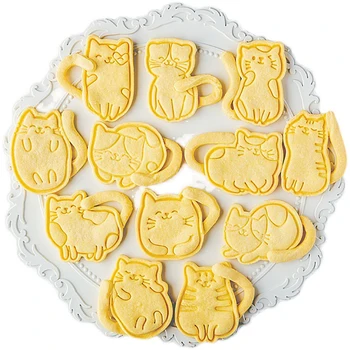 Кутии за бисквити с сладък котка, Форма за торта с Фондан, Инструменти за украса на тортата Sugarcraft