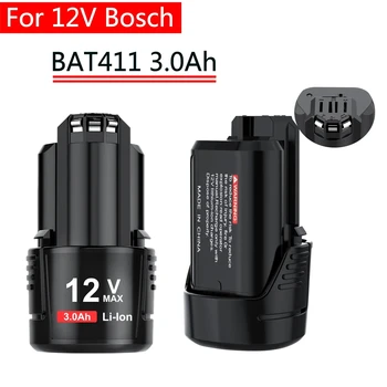 12 Bosch 3000 mah BAT411 Взаимозаменяеми Батерия 12 v Bosch акумулаторна Батерия за BOSCH BAT412A BAT413A D-70745GOP 2607336013 2607336014 PS20-2