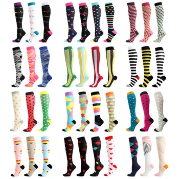 Компресия чорапи За жени и мъже с дълги чорапи за колоездене на открито, са Най-подходящи За бягане, спортни кроссфита, пътуване, пътешествия, медицински Сестри