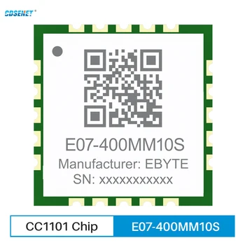 CC1101 433 Mhz Безжичен Модул SPI CDSENET E07-400MM10S 10dbm 1,5 км RX TX FIFO LQI RSSI Антена с дупки SMD Малък Размер