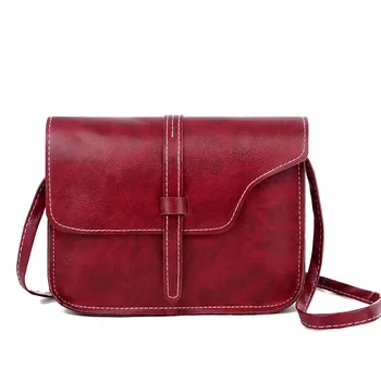 Есенно-зимни чанти, дамски нова модерна чанта през рамо в корейски стил, модни мини-однотонная чанта-месинджър от изкуствена кожа